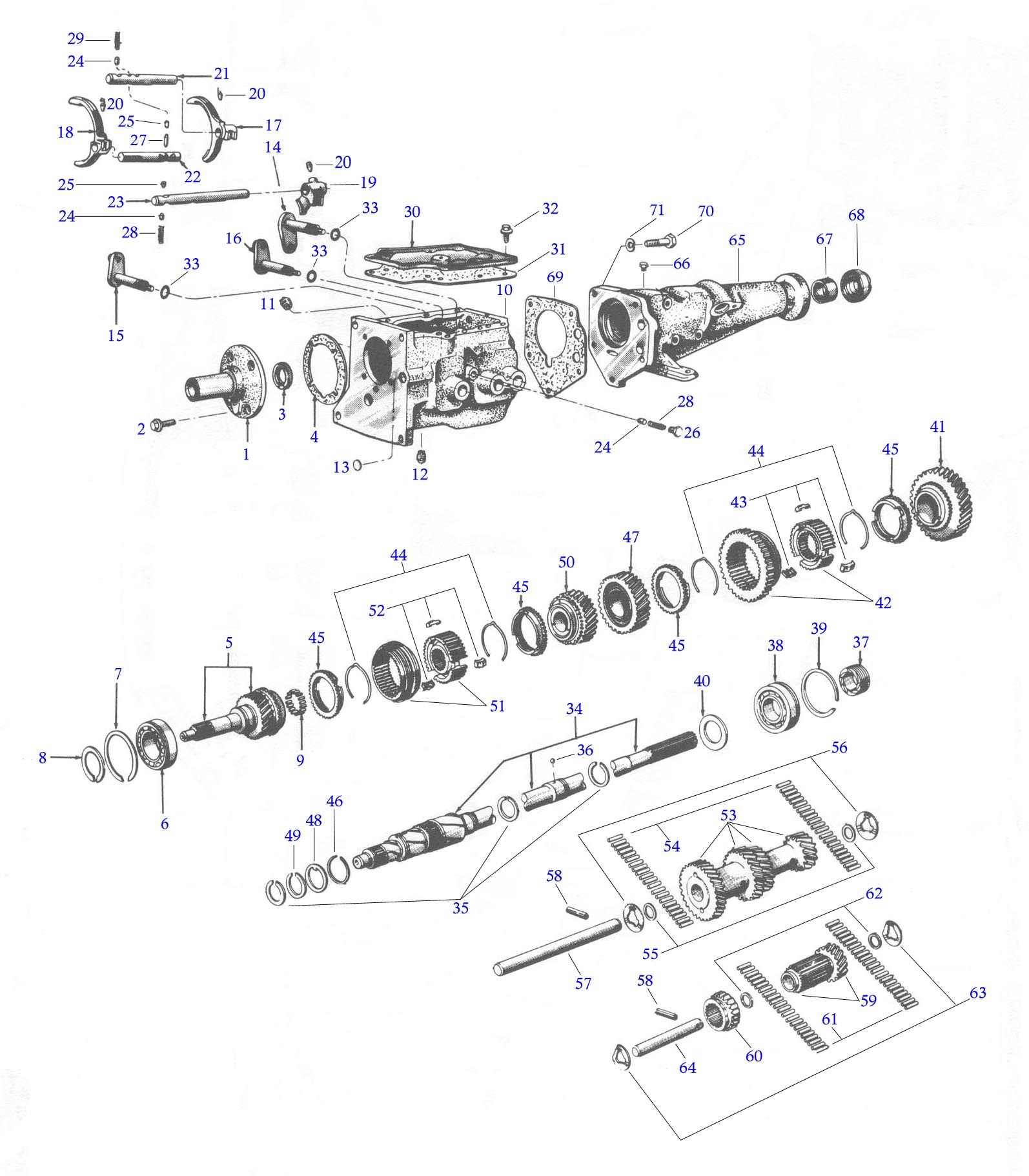 Ford Toploader Exploded Diagram